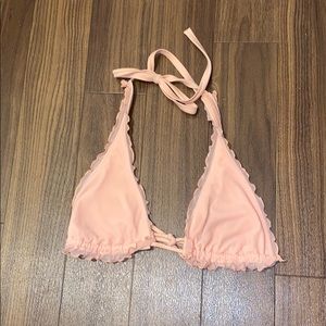 Peach Ruffle VS Swim Bikini Top